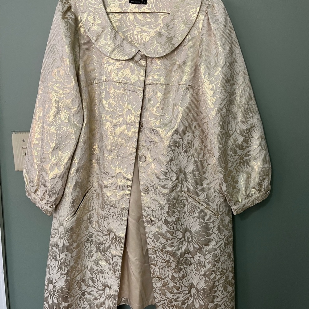 BCBG Paris Cream Floral Jacket